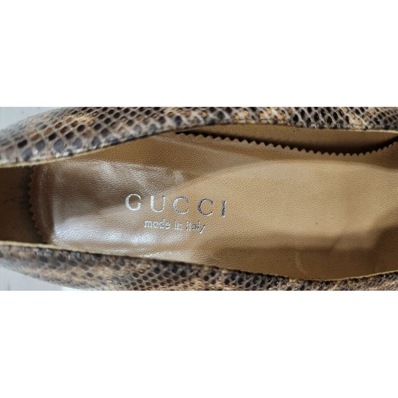 Gucci leather brown animal print stiletto heel size 10 B - Picture 7 of 13